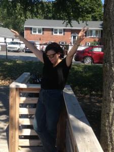 Donna Greer executive Director celebrates.